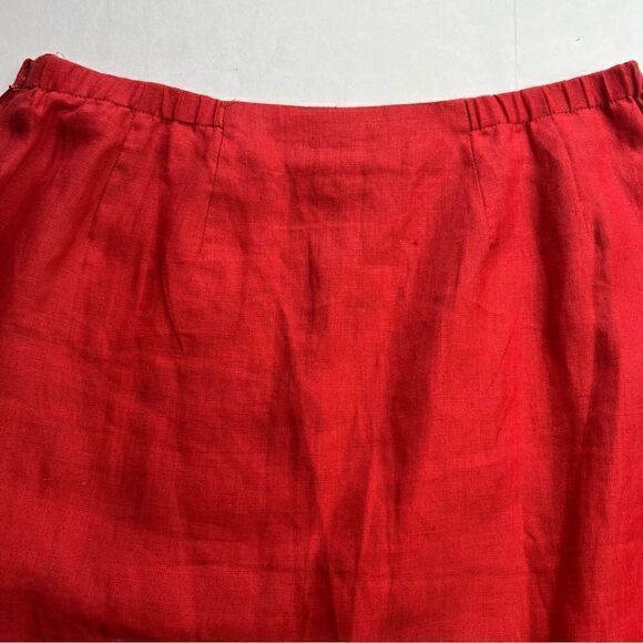 Talbots Petites Women's Irish Linen Skirt Set Size 10 Burnt Orange - Picture 14 of 15